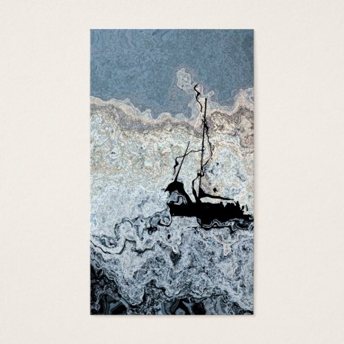 Abstract Sailboat Business Card