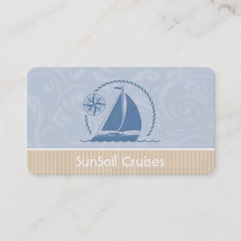 Sailboat Breeze Business Card by TheBusinessGallery at Zazzle