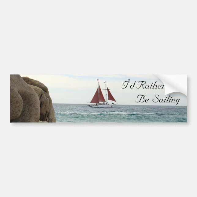 Sailboat Bumper Sticker (Front)