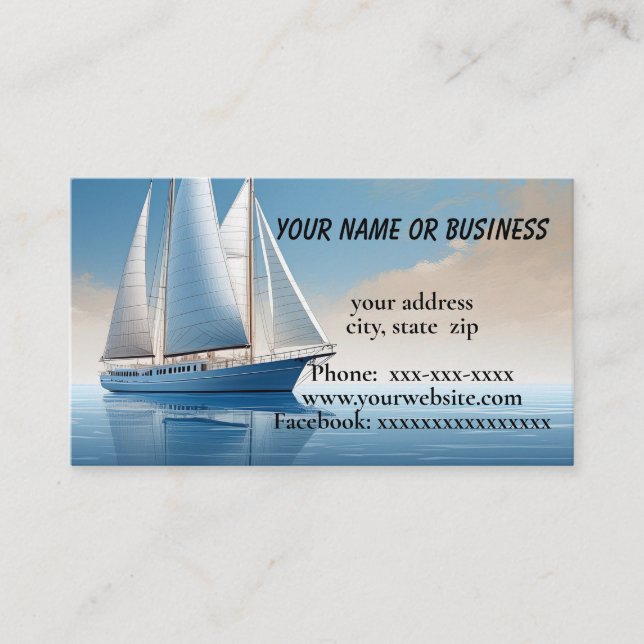 Sailboat Business Card (Front)