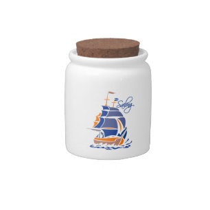 Sailboat candy jar