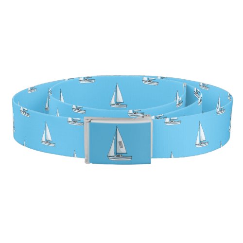 Sailboat cartoon illustration belt