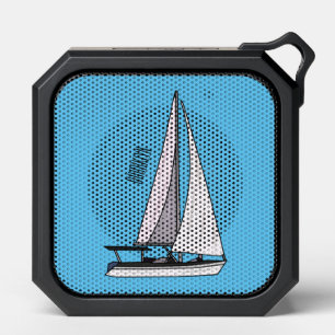 Sailboat cartoon illustration bluetooth speaker