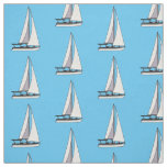 Sailboat cartoon illustration fabric