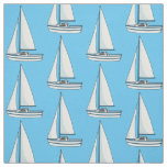 Sailboat cartoon illustration fabric
