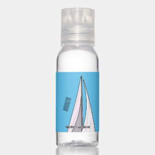 Sailboat cartoon illustration hand sanitizer