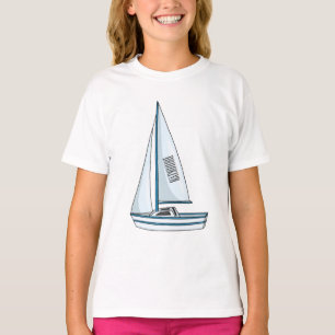 Sailboat cartoon illustration T-Shirt