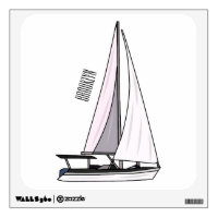 Sailboat cartoon illustration