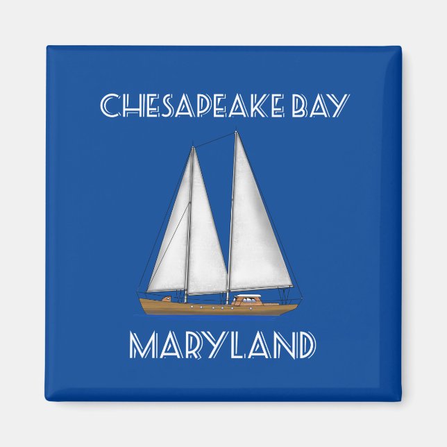 Sailboat Chesapeake Bay Maryland Magnet (Front)