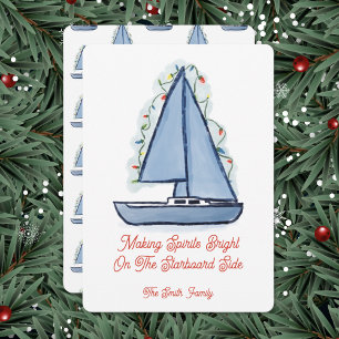 Sailboat Christmas Card