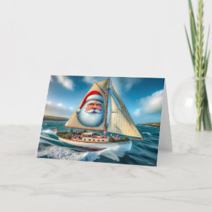 SAILBOAT CHRISTMAS - WINTER SAILING HOLIDAY CARD