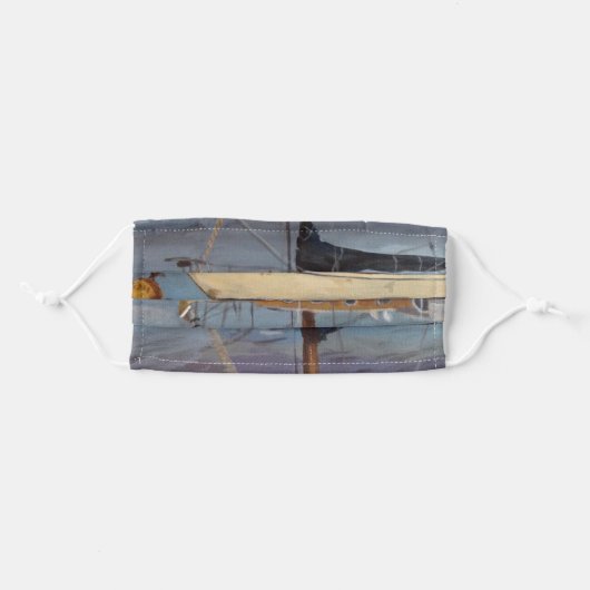 Sailboat cloth face mask (Front, Folded)