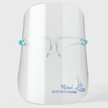 Sailboat Company Name + Employee Name Nautical Face Shield