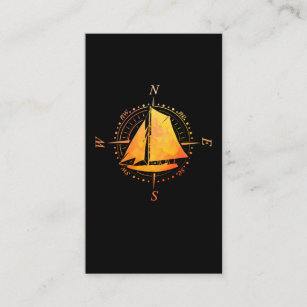 Sailboat Compass Sailing Business Card