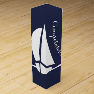 Sailboat Congratulations Wine Gift Box