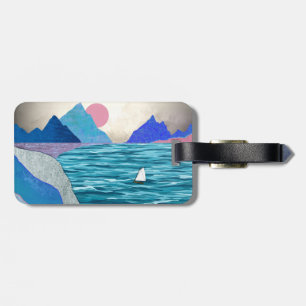 Sailboat Cove Landscape Luggage Tag