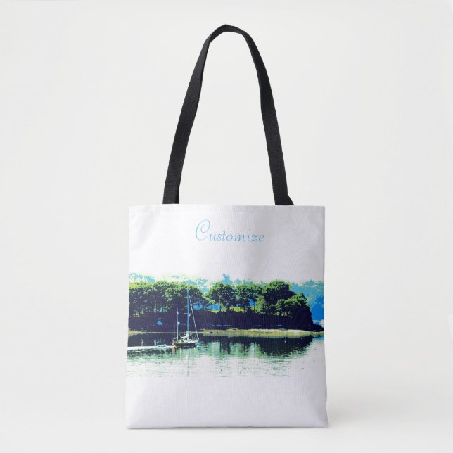 sailboat cruising tote bag (Front)