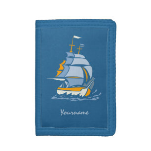 Sailboat custom monogram wallets