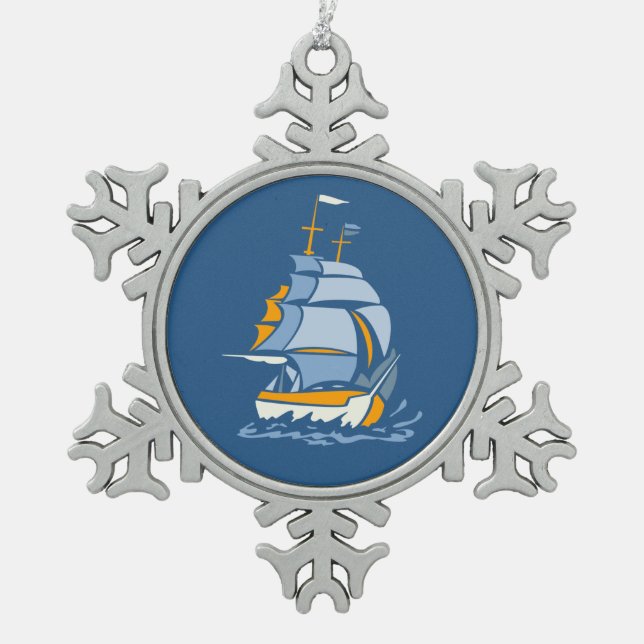 Sailboat custom ornaments (Front)