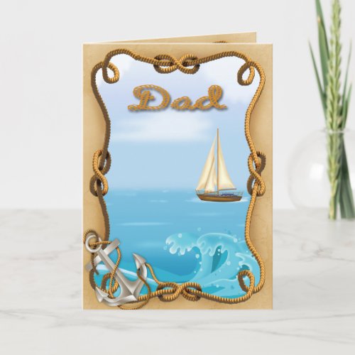 Sailboat Fathers Day Greeting Card