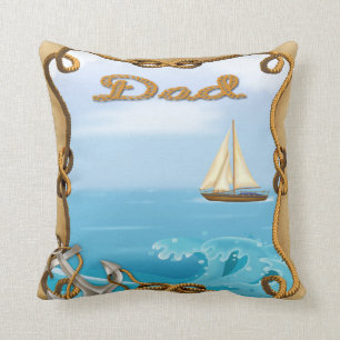 Sailboat Father's Day Throw Pillow