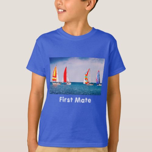 Sailboat First Mate Sailing Kids T_Shirt
