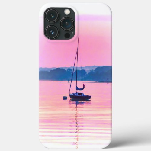 Sailboat floating in early morning light Case_Mat iPhone 13 Pro Max Case