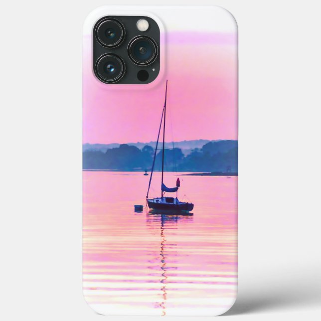 Sailboat floating in early morning light. Case-Mat Case-Mate iPhone Case (Back)