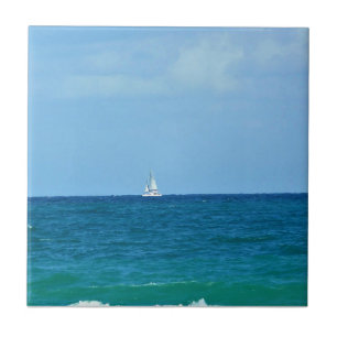 Sailboat, Fort Lauderdale, Florida Ceramic Tile