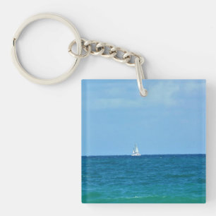 Sailboat, Fort Lauderdale, Florida Keychain