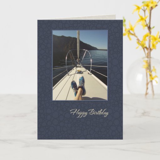 Sailboat Happy Birthday Card | Zazzle