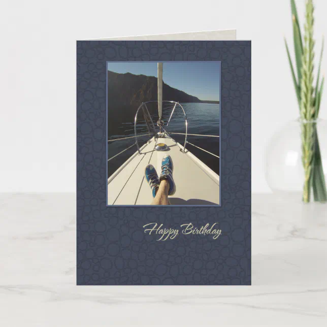 Sailboat Happy Birthday Card | Zazzle