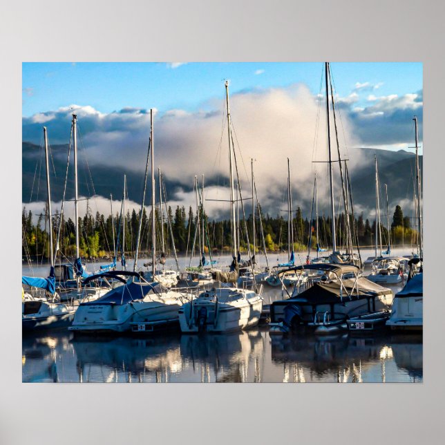 Sailboat Harbor // Lake Dillon Colorado Poster (Front)