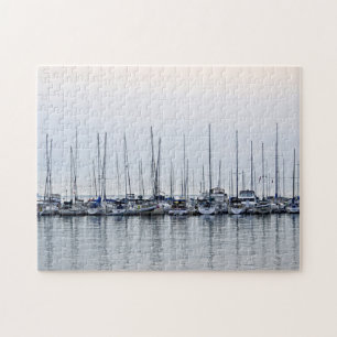 Sailboat Harbor Reflection - Bayfield, WI - 11x14 Jigsaw Puzzle