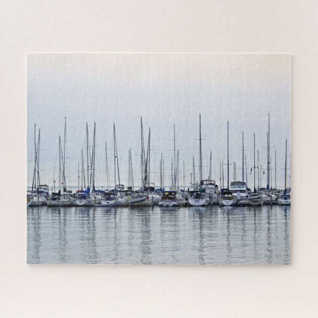 Sailboat Harbor Reflection - Bayfield, WI - 16x20 Jigsaw Puzzle (Horizontal)