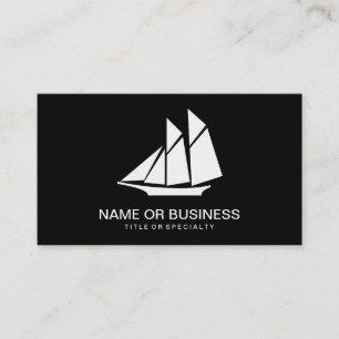 sailboat icon business card