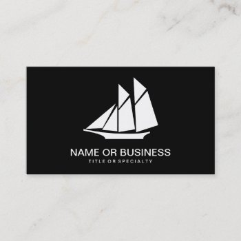Sailboat Icon Business Card by asyrum at Zazzle