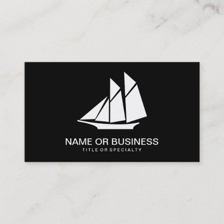 Sailboat Icon Business Card