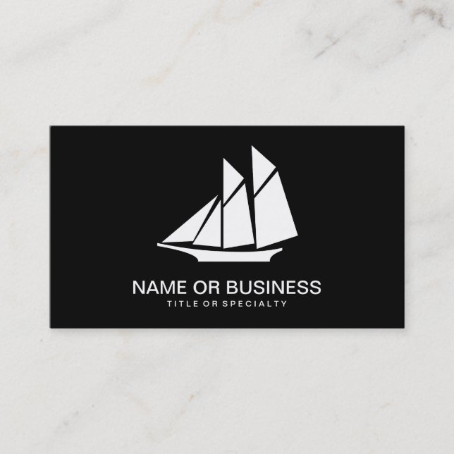 sailboat icon business card (Front)