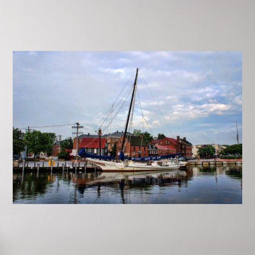 Sailboat in Annapolis Harbor Poster