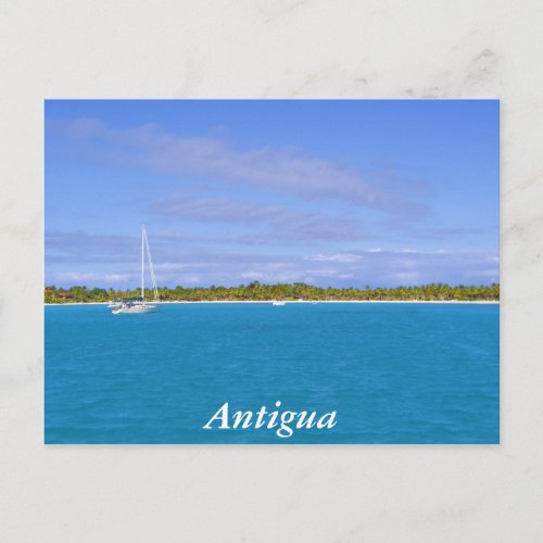 sailboat in Antigua Postcard