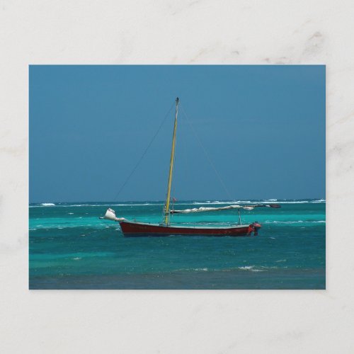 Sailboat in Belize Postcard