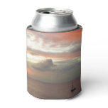 Sailboat in Sunset Beautiful Pink Seascape Can Cooler