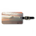 Sailboat in Sunset Beautiful Pink Seascape Luggage Tag