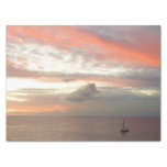 Sailboat in Sunset Beautiful Pink Seascape Tissue Paper