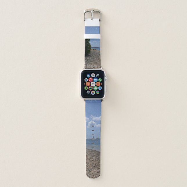 Sailboat in the Distance at St. Thomas Apple Watch Band (Front)