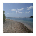 Sailboat in the Distance at St. Thomas Ceramic Tile