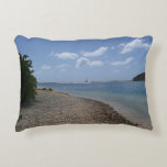 Sailboat in the Distance at St. Thomas Decorative Pillow