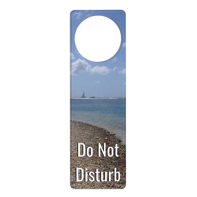 Sailboat in the Distance at St. Thomas Door Hanger (Front)