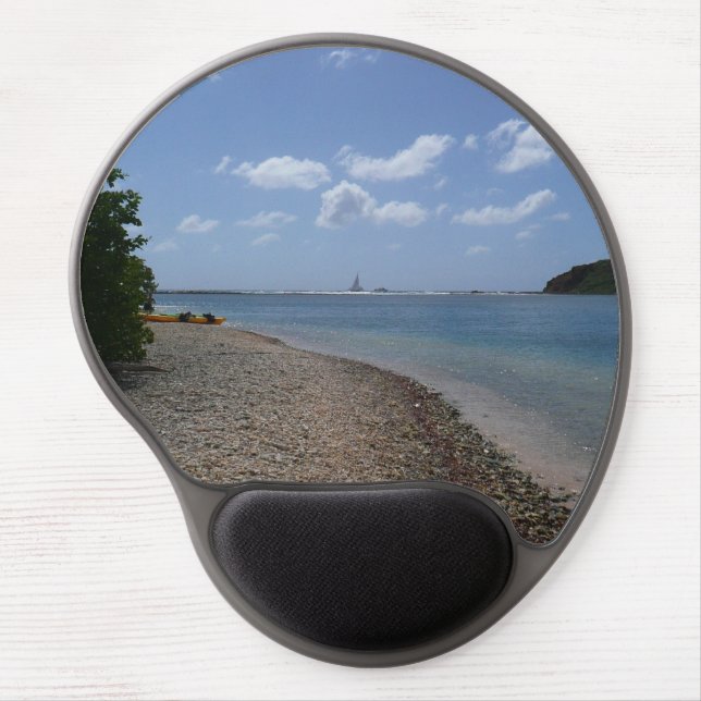 Sailboat in the Distance at St. Thomas Gel Mouse Pad (Front)